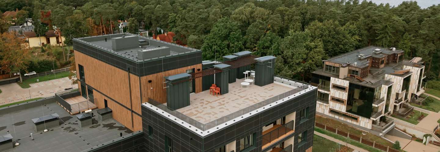 Jūras Skati rooftop terrace with a sea view